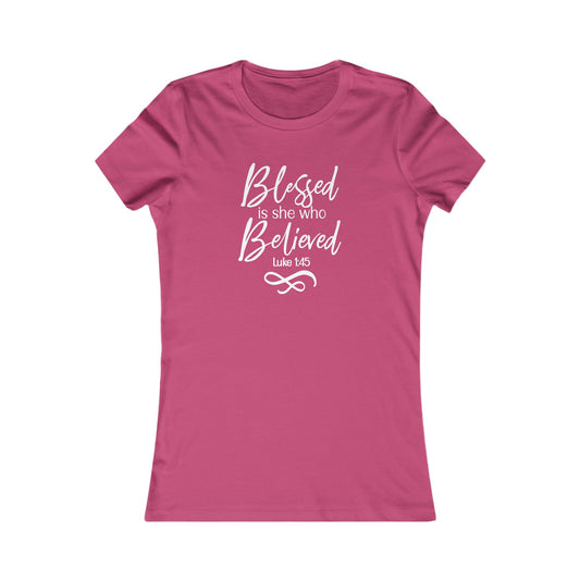 Blessed Women's Fitted Tee (Multiple Colors White Lettering)