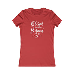 Blessed Women's Fitted Tee (Multiple Colors White Lettering)