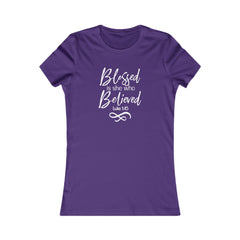 Blessed Women's Fitted Tee (Multiple Colors White Lettering)