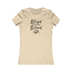 Blessed Women's Fitted Tee (Multiple Colors Black Lettering)