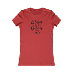 Blessed Women's Fitted Tee (Multiple Colors Black Lettering)