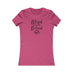 Blessed Women's Fitted Tee (Multiple Colors Black Lettering)