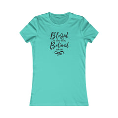 Blessed Women's Fitted Tee (Multiple Colors Black Lettering)