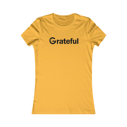 Grateful Women's Fitted Tee (Black Lettering Multiple Colors)