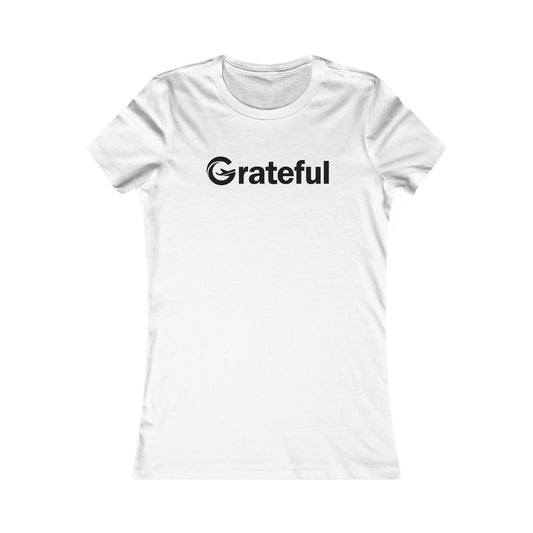 Grateful Women's Fitted Tee (Black Lettering Multiple Colors)